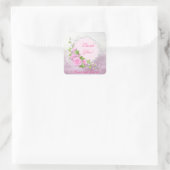Sticker Carré Luxe Moderne Parties scintillant Floral Ajouter Vo (Sac)