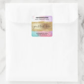 Sticker Carré Luxueux Pastel Parties scintillant Coton Candy Éti (Sac)