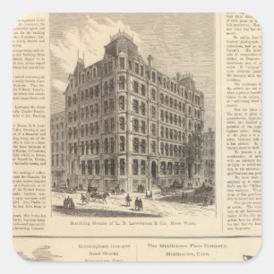 Sticker Carré LW Lawrence et Bankers Birmingham Iron