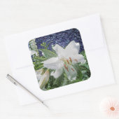 Sticker Carré Lys blancs dans un jardin (Enveloppe)