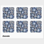 Sticker Carré Lys bleus (Feuille)