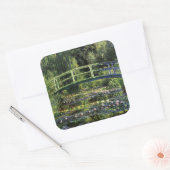 Sticker Carré Lys d'eau et pont japonais (Enveloppe)