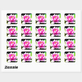 Sticker Carré Lys d'eau rose (Feuille)