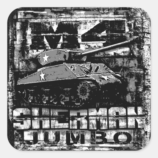 Sticker Carré M4 Sherman Jumbo (Devant)