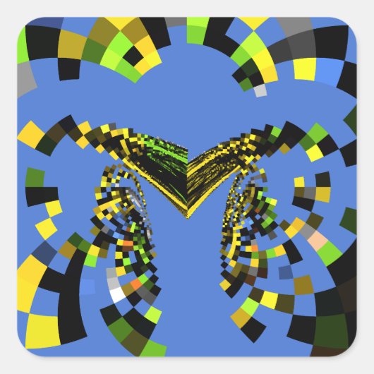 Sticker Carré M Bleu (Devant)