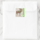 Sticker Carré M est pour Moose (Sac)