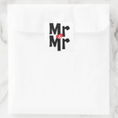 Sticker Carré M. Et M. Bold Mariage moderne (Sac)