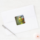 Sticker Carré M. Frog avec casque (Enveloppe)