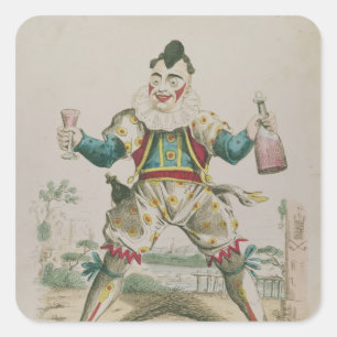 Sticker Carré M. Grimaldi comme clown