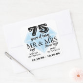 Sticker Carré M. Mme Right Fun Diamond 75e anniversaire (Enveloppe)