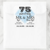 Sticker Carré M. Mme Right Fun Diamond 75e anniversaire (Sac)