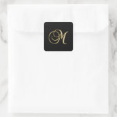 Sticker Carré M monogramme Gold Script (Sac)