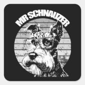 Sticker Carré M. Schnauzer (Devant)