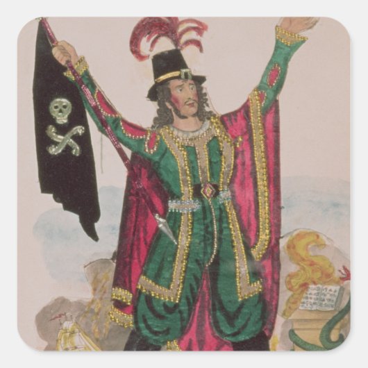 Sticker Carré M. T.P.Cooke dans le rôle du Hollandais volant (Devant)