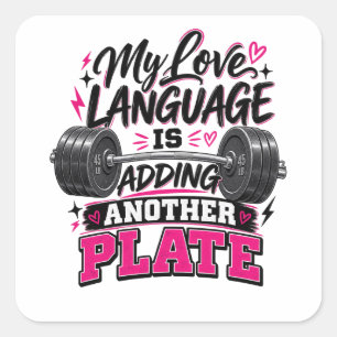 Sticker Carré Ma langue d'amour est d'ajouter une autre plaque