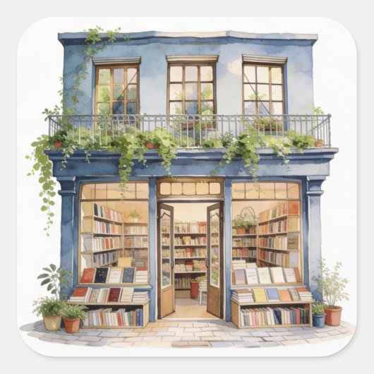 Sticker Carré Ma librairie  (Devant)