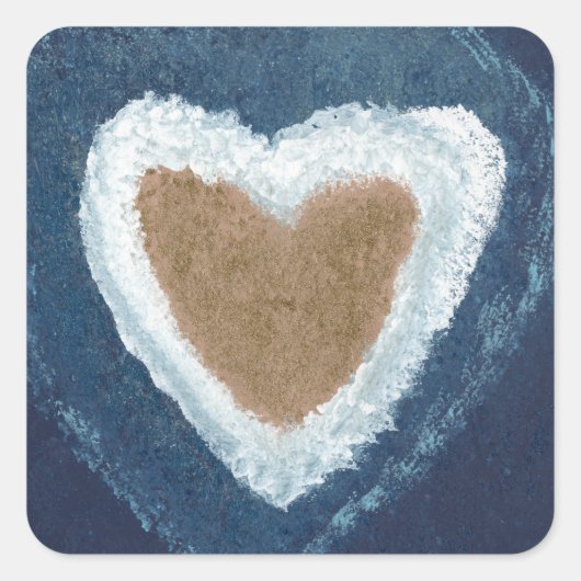 Sticker Carré Ma propre île privée (Devant)