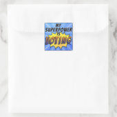 Sticker Carré Ma superpuissance vote (Sac)
