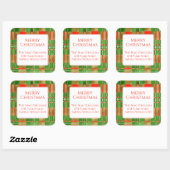 Sticker Carré MAC GREGOR TARTAN Large Carré Adresse Seals (Feuille)