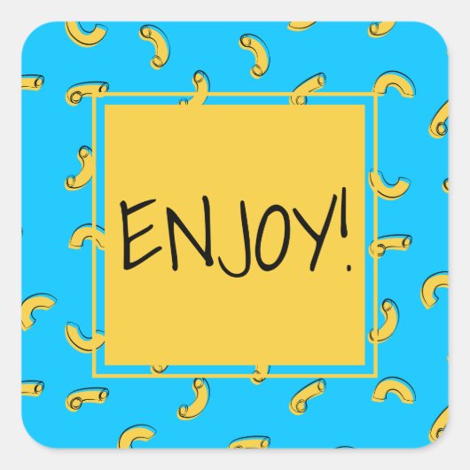 Sticker Carré Macaroni au fromage (Devant)