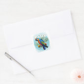 Sticker Carré Macaw (Enveloppe)