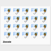 Sticker Carré Macaw personnalisable (Feuille)
