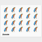 Sticker Carré Macaw Scarlet isolé (Feuille)