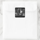 Sticker Carré Macbook Mac OS raccourcis PC portable feuille de t (Sac)