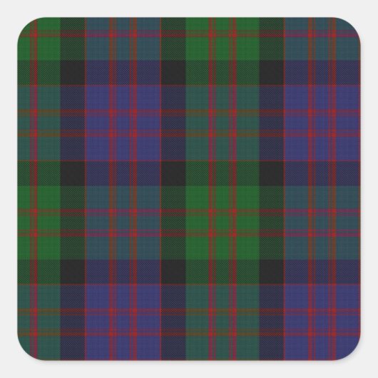 Sticker Carré MacDonald Clan Tartan (Devant)