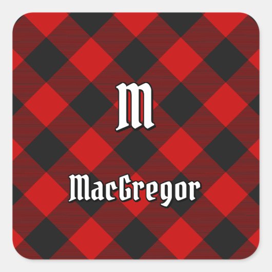 Sticker Carré MacGregor Rob Roy Tartan (Devant)