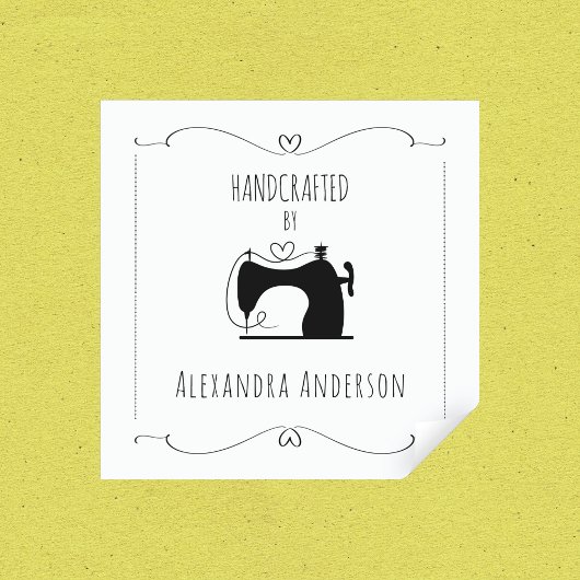 Sticker Carré Machine à coudre Vintage simple