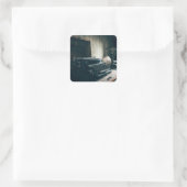 Sticker Carré Machine à écrire vintage (Sac)