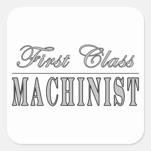Sticker Carré Machinistes stylés : Machiniste de première classe (Devant)