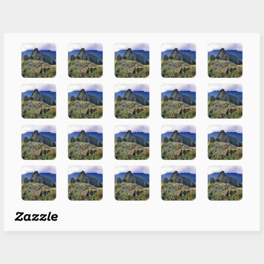 Sticker Carré MACHU PICCHU - Pérou - panorama (Feuille)