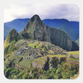 Sticker Carré MACHU PICCHU - Pérou - panorama (Devant)