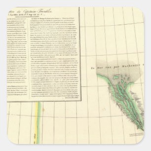 Sticker Carré Mackenzie River, Yukon