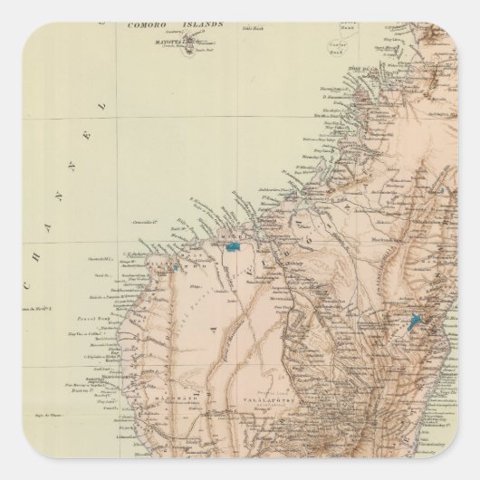 Sticker Carré Madagascar (Devant)