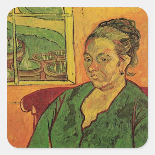 Sticker Carré Madame Augustine Roulin par Vincent van Gogh (Devant)