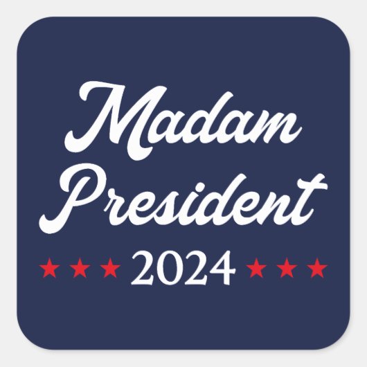 Sticker Carré Madame la Présidente 2024 I - Kamala Harris (Devant)
