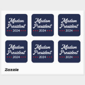 Sticker Carré Madame la Présidente 2024 I - Kamala Harris (Feuille)