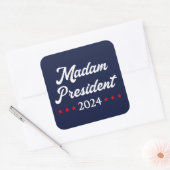 Sticker Carré Madame la Présidente 2024 I - Kamala Harris (Enveloppe)
