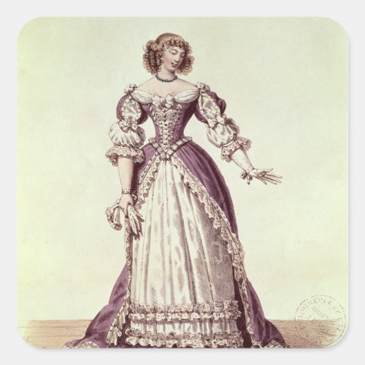 Sticker Carré Madame Moliere, née Armande Bejart (Devant)