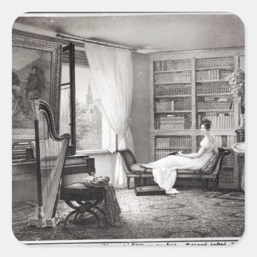 Sticker Carré Madame Recamier à l'Abbaye aux Bois (Devant)