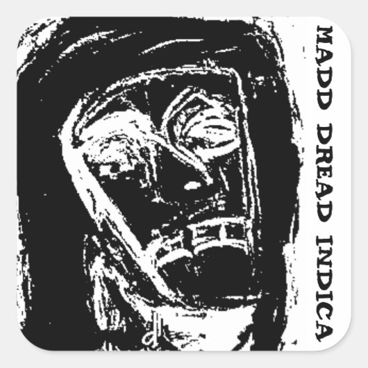STICKER CARRÉ MADD DREAD INDICA (Devant)