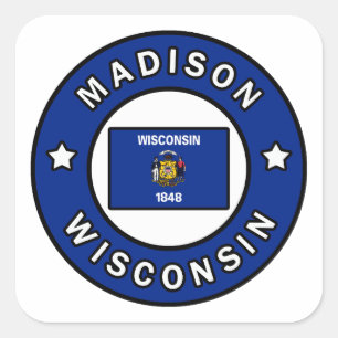 Sticker Carré Madison Wisconsin
