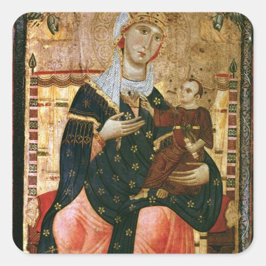 Sticker Carré Madonna and Child, c.1260 (Devant)