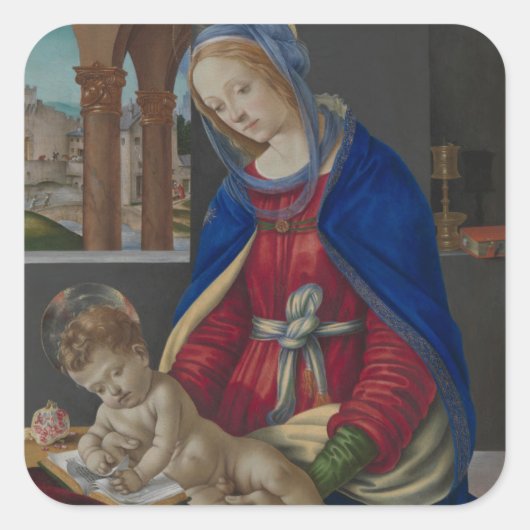 Sticker Carré Madonna and Child, vers 1483-4 (Devant)