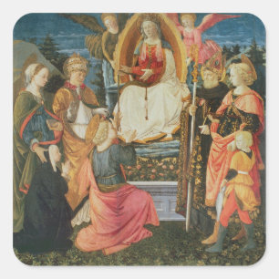 Sticker Carré Madonna de la ceinture sacrée, 1456 (tempera