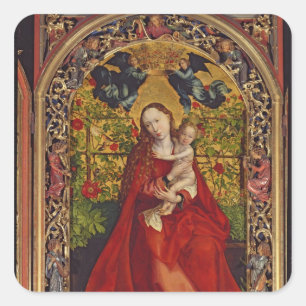 Sticker Carré Madonna du Rose Bower, 1473