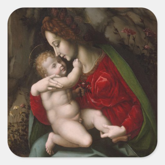 Sticker Carré Madonna et Enfant, vers 1520 (Devant)